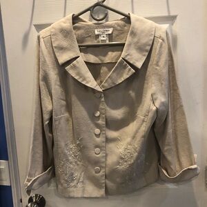 Women's Beige Miss Dory Embroidered Spring Jacket 16